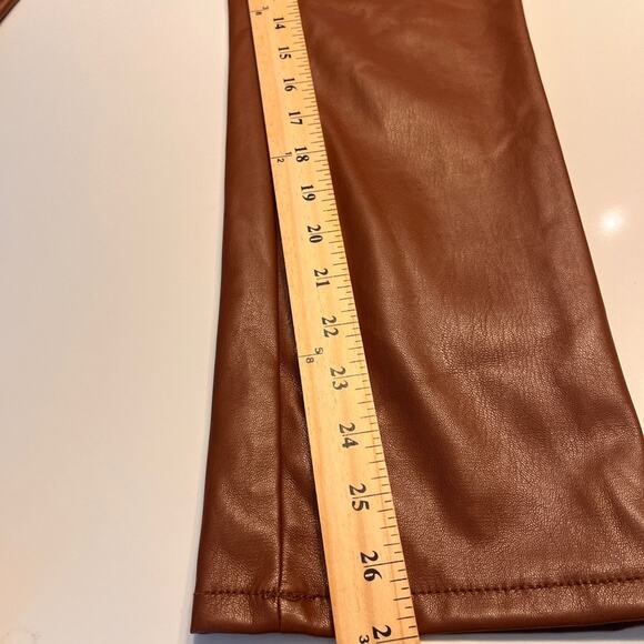 Mother Mid Rise Dazzler Jeans Faux Leather in Friar Brown size 29 - Picture 16 of 16